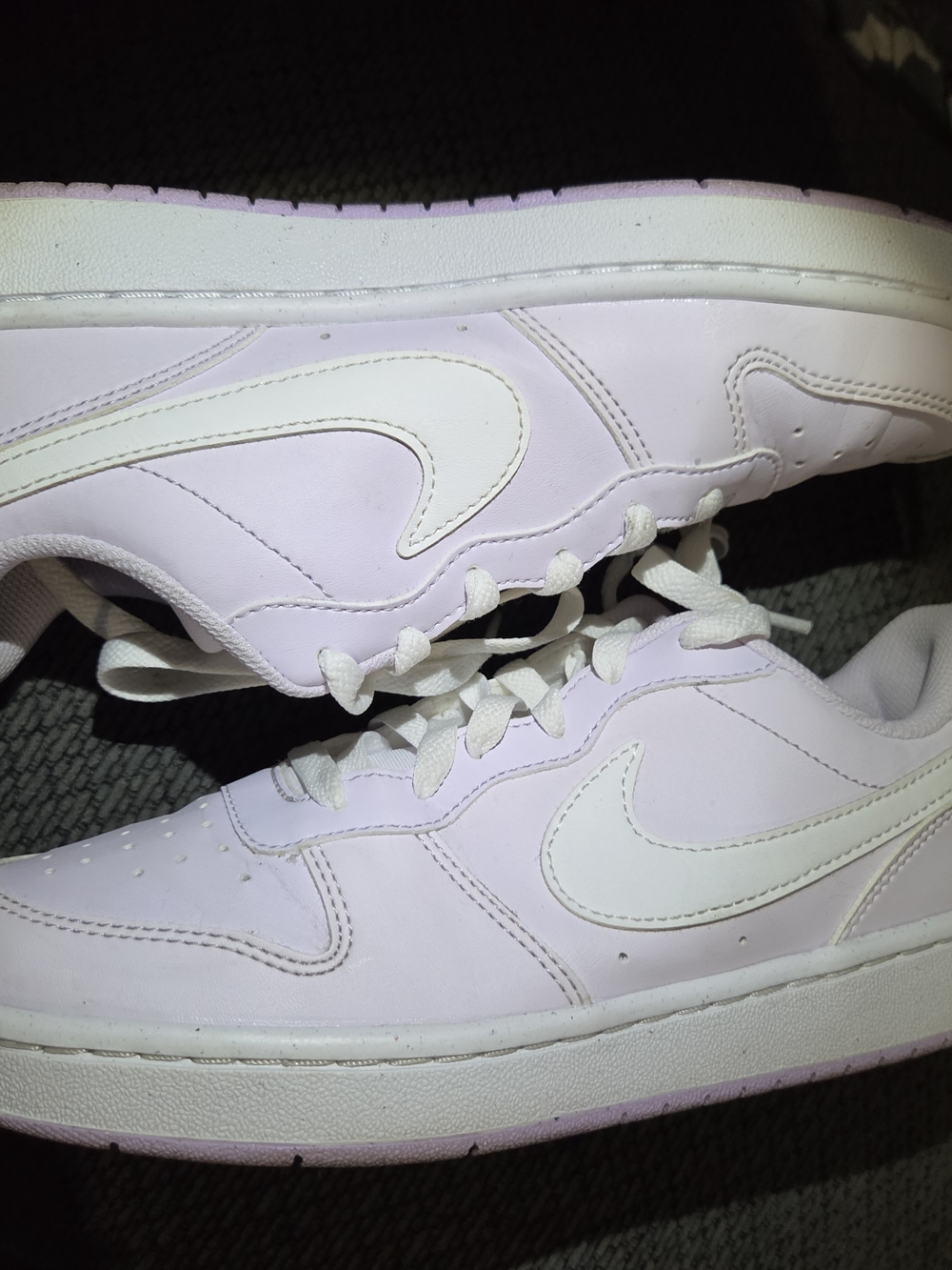 Nike Court Borough Low Recraft GS Barely Grape Lilac Purple Sz 6.5Y Or 8 Womens